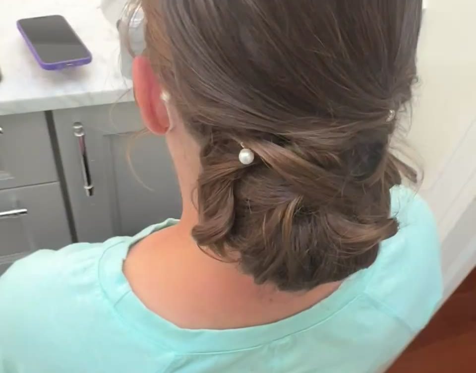 Sleek low ponytail